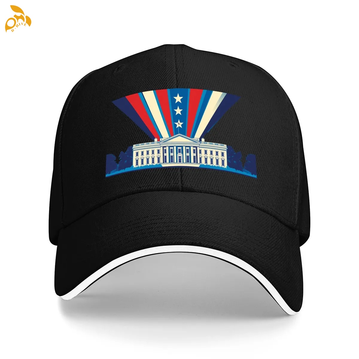 free shipping of customized American sandwich baseball cap -6 panels with exquisite patterns from US