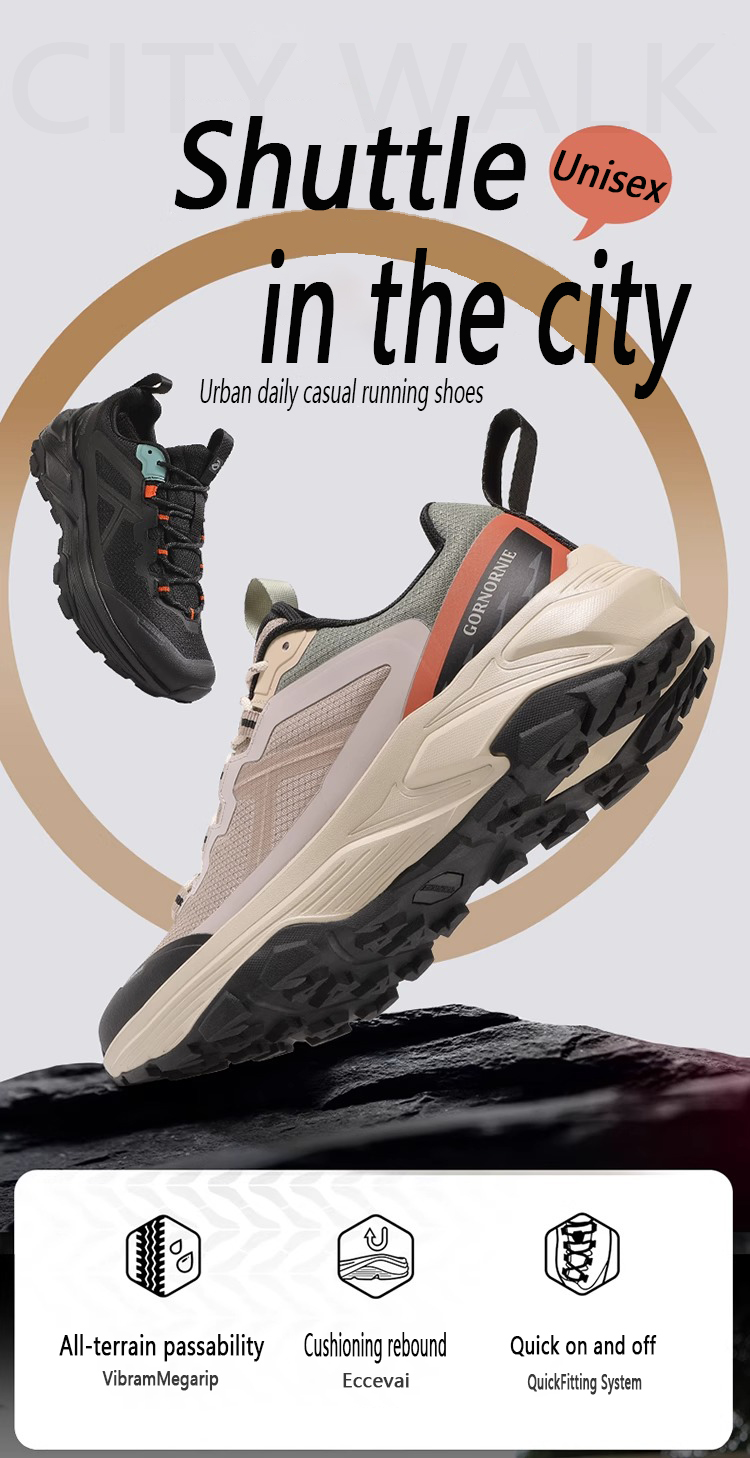 Outdoor leisure hiking shoes for women, breathable and lightweight, waterproof and anti-skid for men's autumn and winter mountaineering shoes, cr