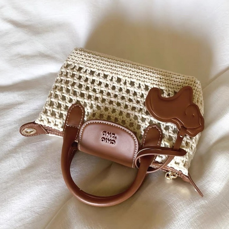 Free Shipping Designer Bag Nanfeng Chio Women's Second Weekend Tote Bag Summer Casual Woven Handbag Shoulder Bag Crossbody Small Bag Light Luxury