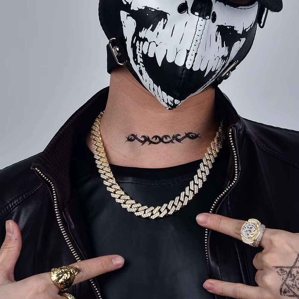 Hip Hop Jewelry Handmade Setting Custom VVS Moissanite Diamond 925 Silver Cuban Link Chain Necklace for Men