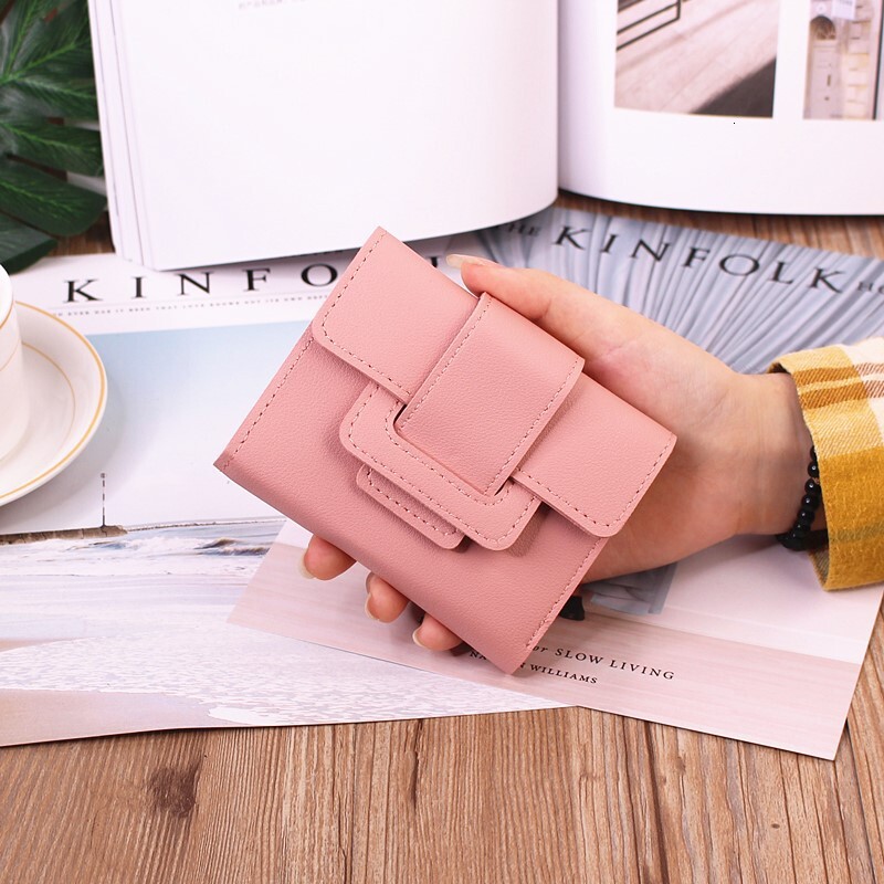 New Short Luxury Wallet Women's Wallet Korean Fashion Cute Designer Wallet Compact Portable Mini Ladies' Wallet Coin Purse Card Holder Lady 