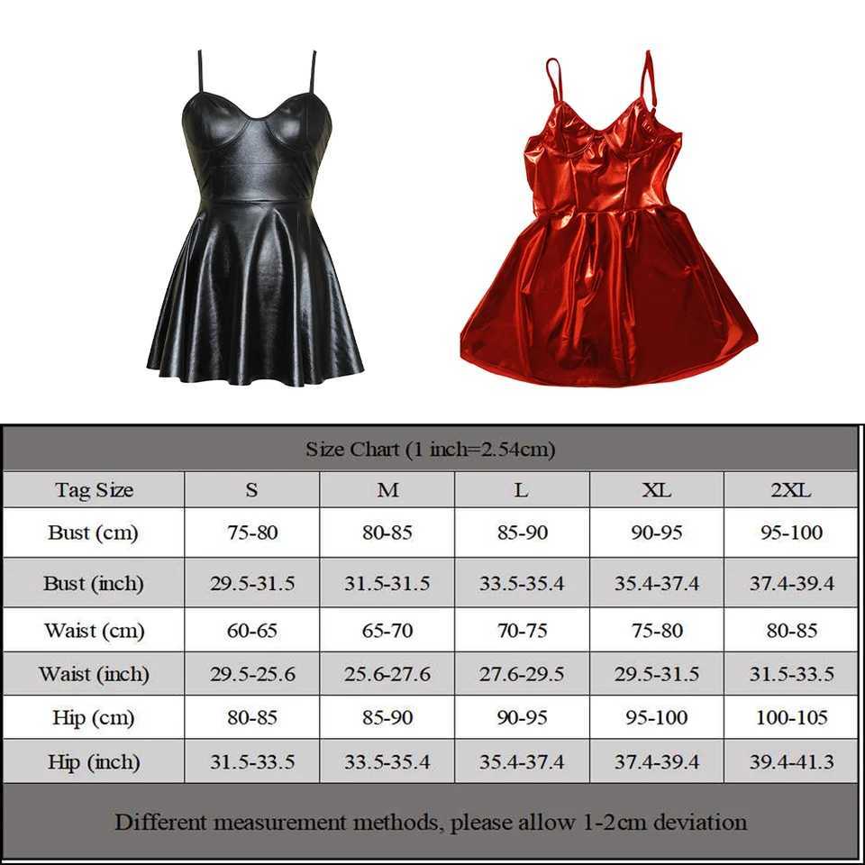 Women Erotic Lingerie Black Leather Mini Dress Porno Costumes Nightclub Sexy W250630