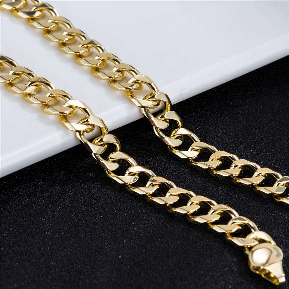 Link Anklet Bracelet Men, 7mm Wide 18K Gold/White Gold Plated Dia Cut Curb Chain Ankle Bracelets for Women Men 9 10 11 inches , GoldWhite