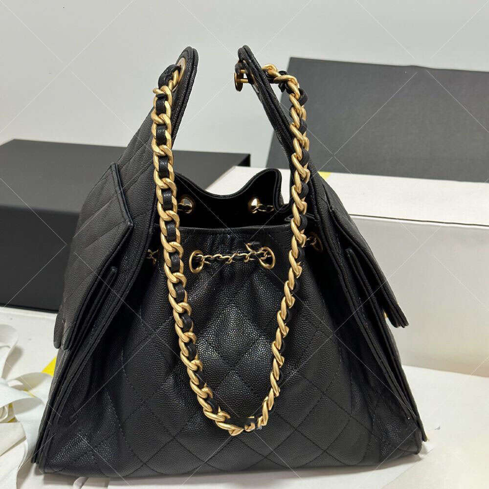 12A Upgrade Mirror Quality Designer 25 Small Quilted Handbags for Women Shoulder Bags Real Caviar Leather Black Purse Hobo Tote Bag with Box AS5293