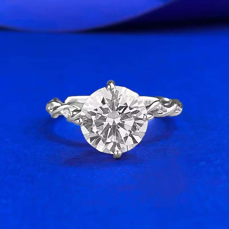 Wholesale High Quality 925 Sterling Silver Jewelry 3ct D Color Moissanite Diamond Women Wedding Silver Ring for Birthday Gift