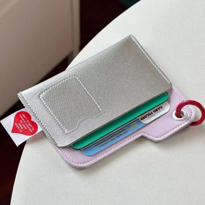 Card Holders Fashion PU Leather Holder Lightweight Ultra-thin Passport Protector Candy Color Multi-card Bag Women Men