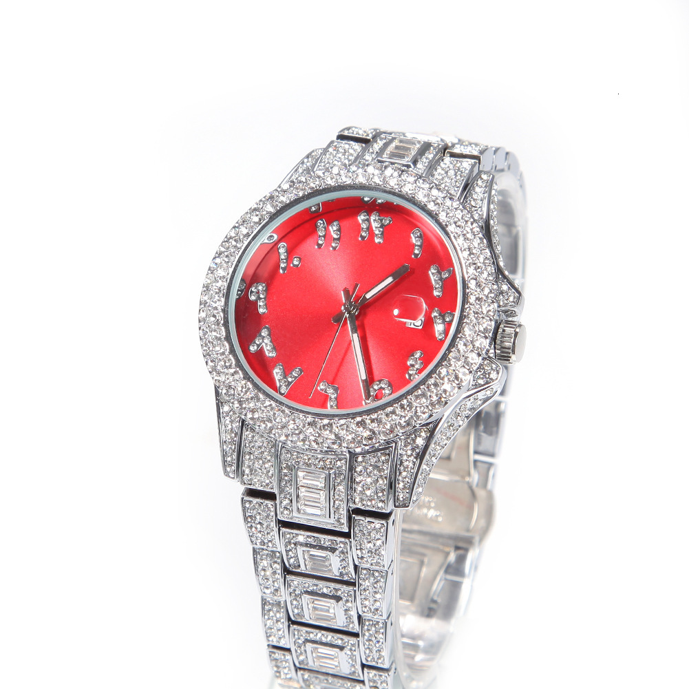 Luxury Jewelry VVS Moissanite High Quality Hip Hop New Colorful Dial Fashion Mechanical Watch Creative Unique Round Dial Iced Out Men's Watch Pas