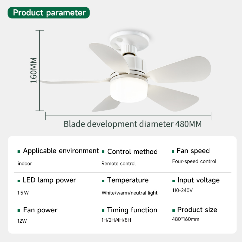Remote-Controlled Ceiling Light/Fan Combo: Infinite Brightness Levels + Speed Settings for Optimal Comfort