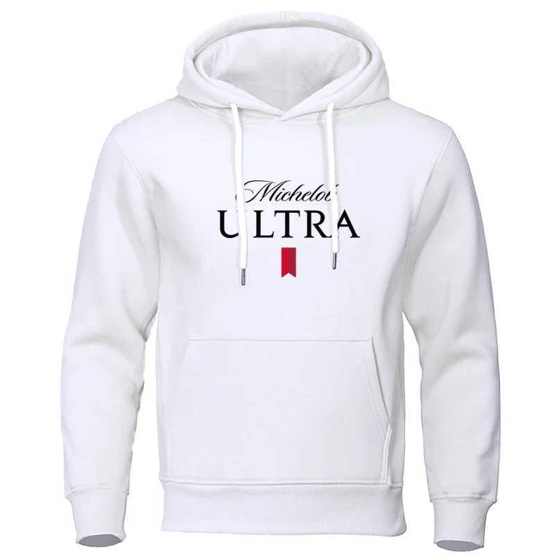 Autumn Winter Michelob Ultra Hoodie Men Pullover Sweatshirt Male Luxury Streetwear Solid Hooded Pullovers Tops W250630
