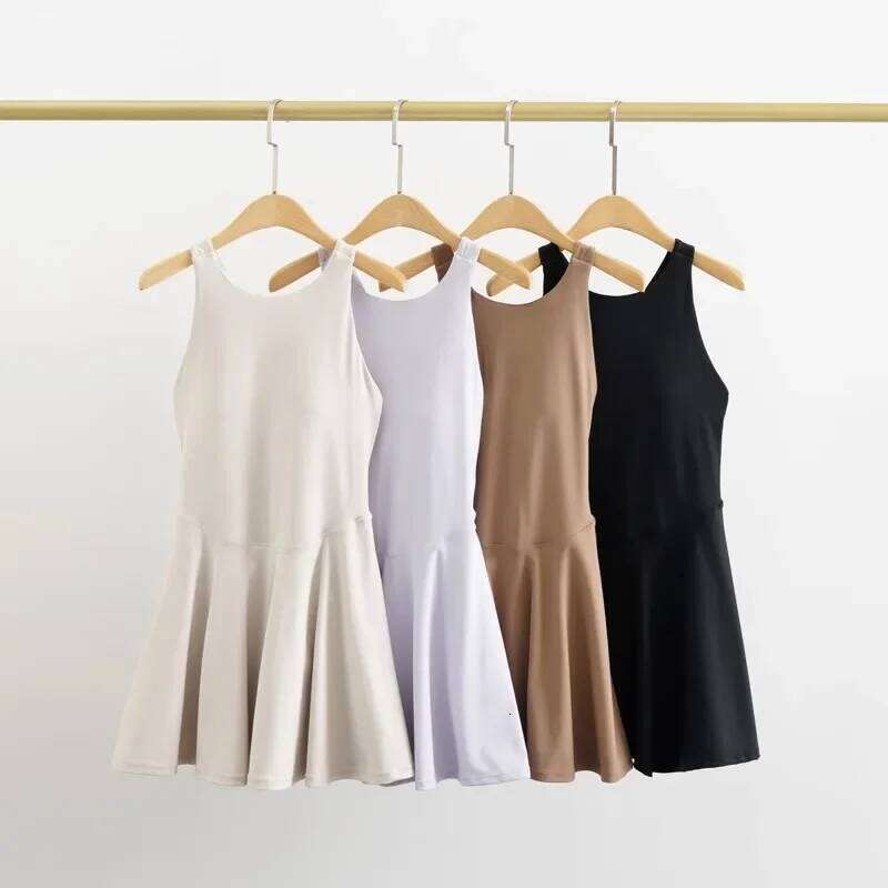 Tennis 2025 One-Pieces Slim Fit Soft Sports Sets Athletic with Chest Pads Workout Dress Golf Clothes Women