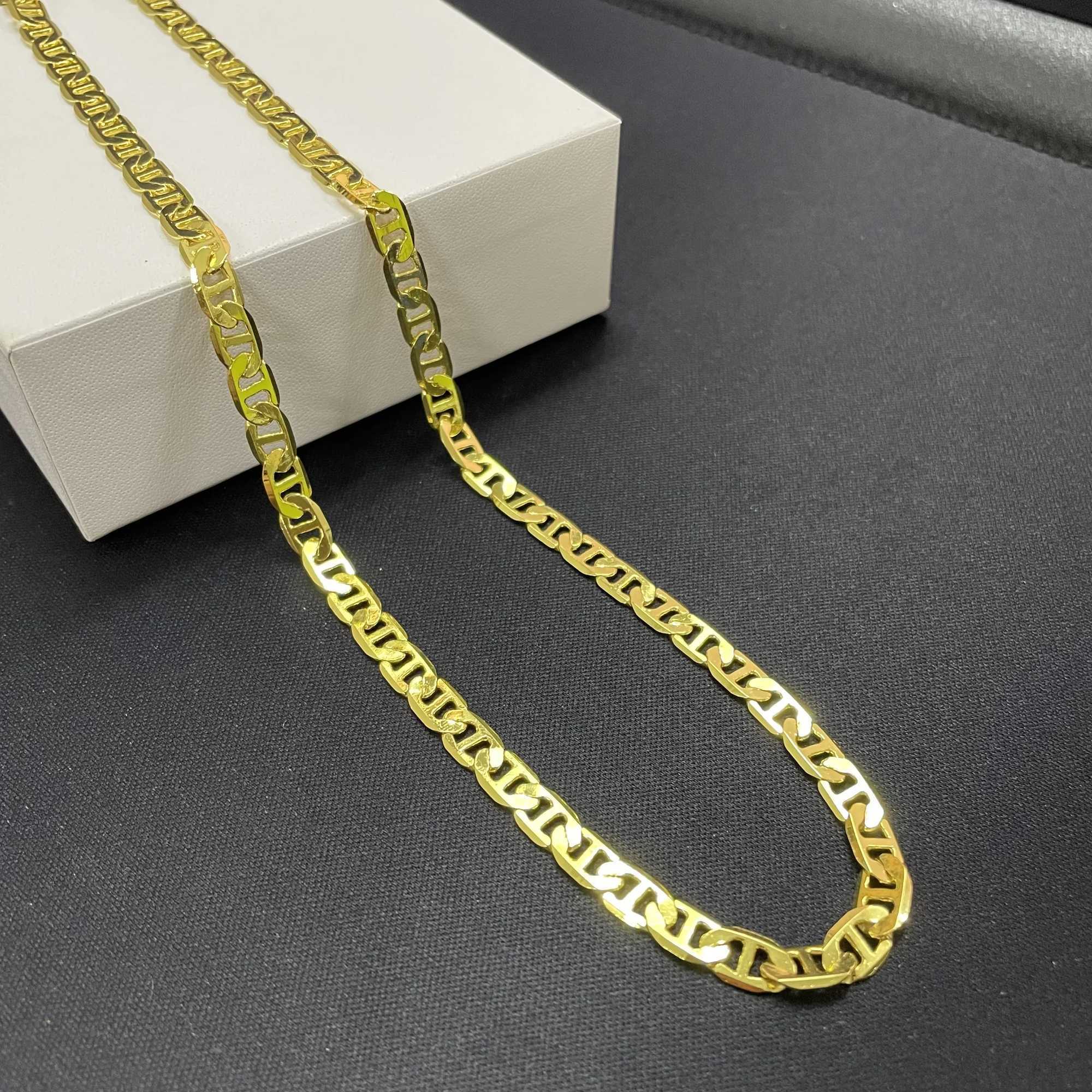 20-60CM 925 Sterling Silver 6MM Chain Men Women Necklace Bracelet 18K Gold Plated Luxury Quty Jewelry Wholesale Accessories W250630