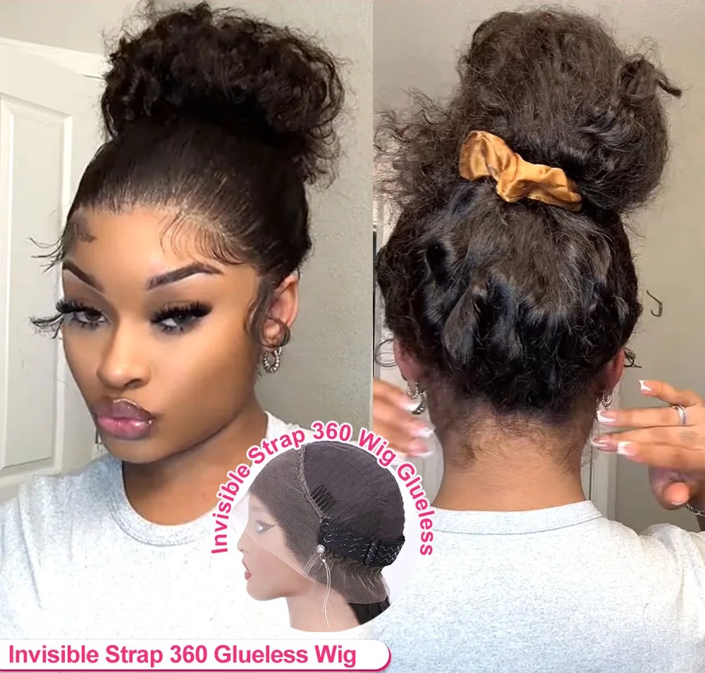 250 Density 13x4 Hd Lace Frontal Wigs Brazilian 32 36 Inch Deep Wave 360 Curly Human Hair Wigs For Black Women Preplucked Synthetic Wig