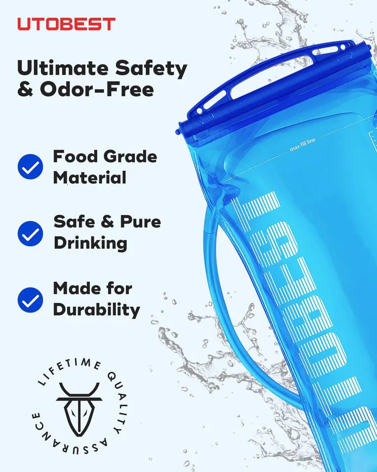 UTO 1L15L2L3L Hydration Bladder Water Reservoir Bag A Free for Running Cycling Hiking 250624