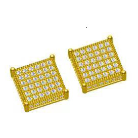 Luxury Jewelry Unique Hip Hop Octagon Earrings Minimalist Full Diamond Creative Designer Iced Out Earring Pass the diamond tester