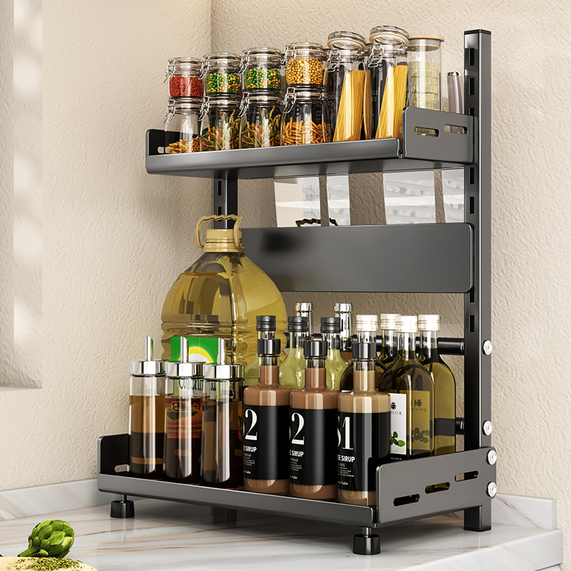 Adjustable shelf kitchen storage rack; Wall-mounted storage rack; Kitchen knife rack; Wall-mounted spice rack; Chopsticks, spoon, shovel, ladle