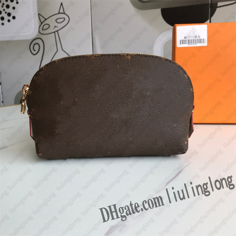 womens cosmetic bags designer makeup bag leather toiletry cosmetic pouch fashion women make up travel handbag leather purses small shell cosmetic bag m47515 4pcs