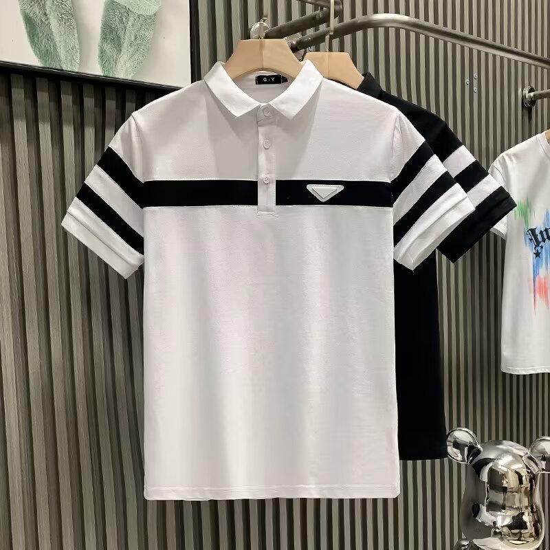 POLO shirt men's summer new style all kinds of striped leisure youth fashion business lapel short-sleeved 2025