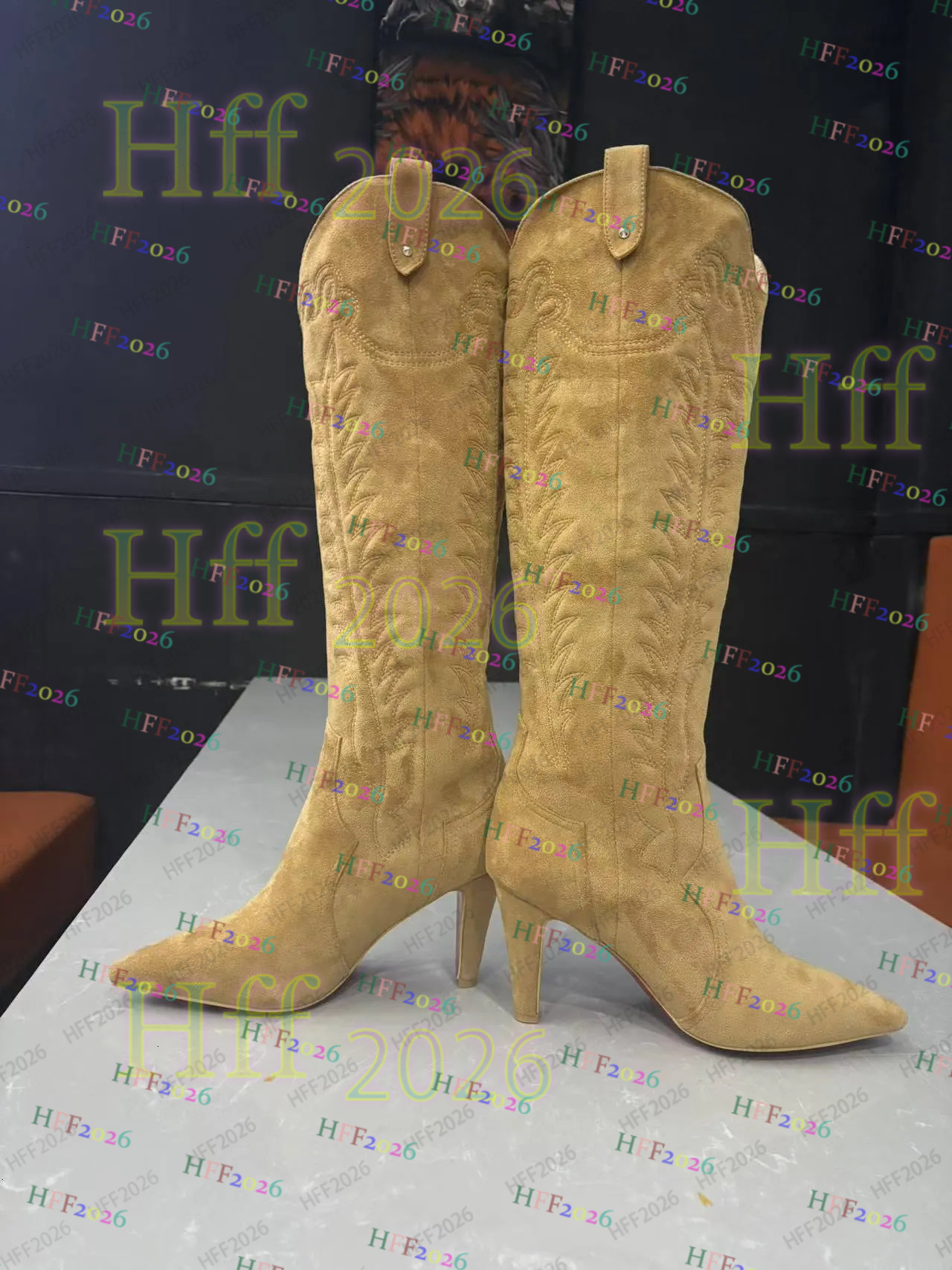 2025 New Women Boots Designer Bd Over the Knee Boots Women's Classic Fashion Casual Heels Suede Brown Black Heels Designer Boots a1