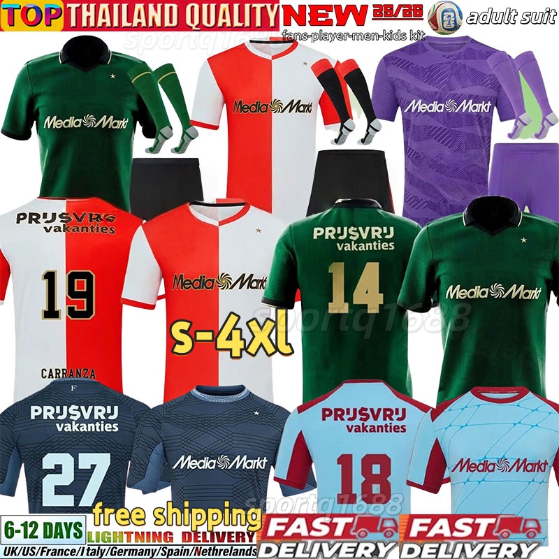 25 26 FeyENooRdS Soccer Jerseys Voetbal men Kids set top 25 26 Football Shirt Home Away Fans Player Maillots TIMBER DANILO DILROSUN Q.TIMBER Rotterdam football shirts