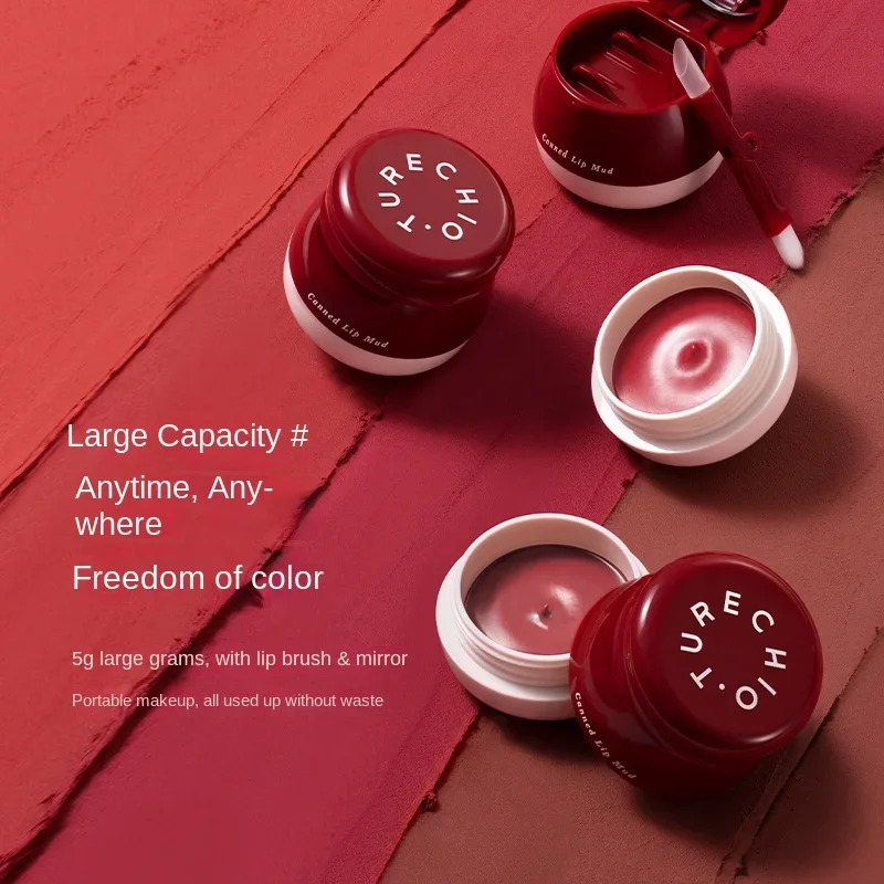 CHIOTURE Canned Lip Mud Velvet Lip Cream Matte LongLasting NonSticky Lipstick Korean Blush For Cheeks Not Animal Tested 250930
