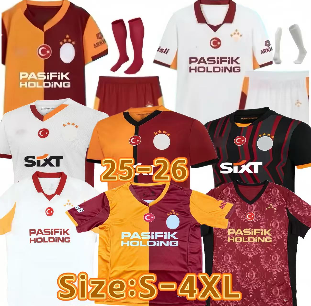 25 26 Galatasaray Soccer Jerseys Players fans ICARDI ZANIOLI BAKAMBU MERTENS ZAHA AKGUN AKTURKOGLU 100th Anniversary 2026 men kids kit Football Shirt home and awa