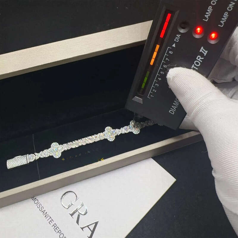 Popular New Arrivals Bulk Stock 10mm 13mm Sier Iced Out Hip Hop Jewelry VVS1 Moissanite Dia Cross Cuban Bracelet Men