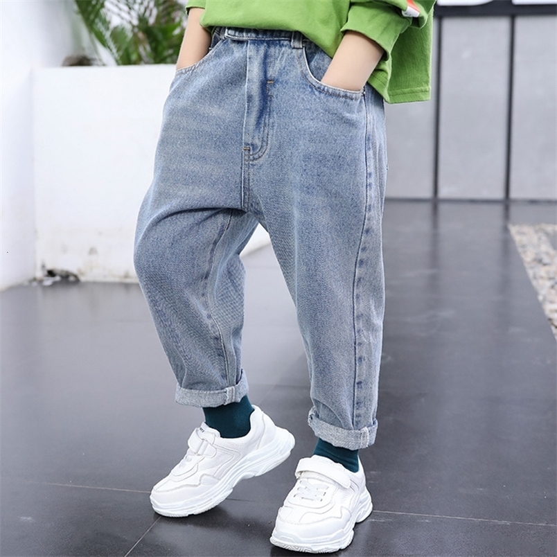 Jeans Preschool Jeans Girls Solid Jeans Girls Casual Style Children's Jeans Spring and Autumn Children's Clothing 230406