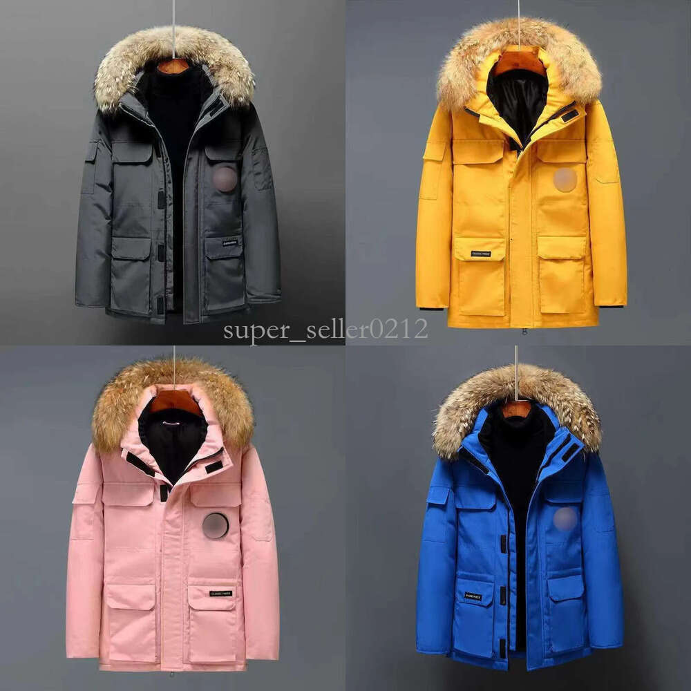 2025 Canada Jacket Mens Womens Goosecoats Designer Canadian Parka Fur Hood Long Coat Unisex Winter Keep Warm Windproof Windbreaker Badge Canda Doudoune Outwears