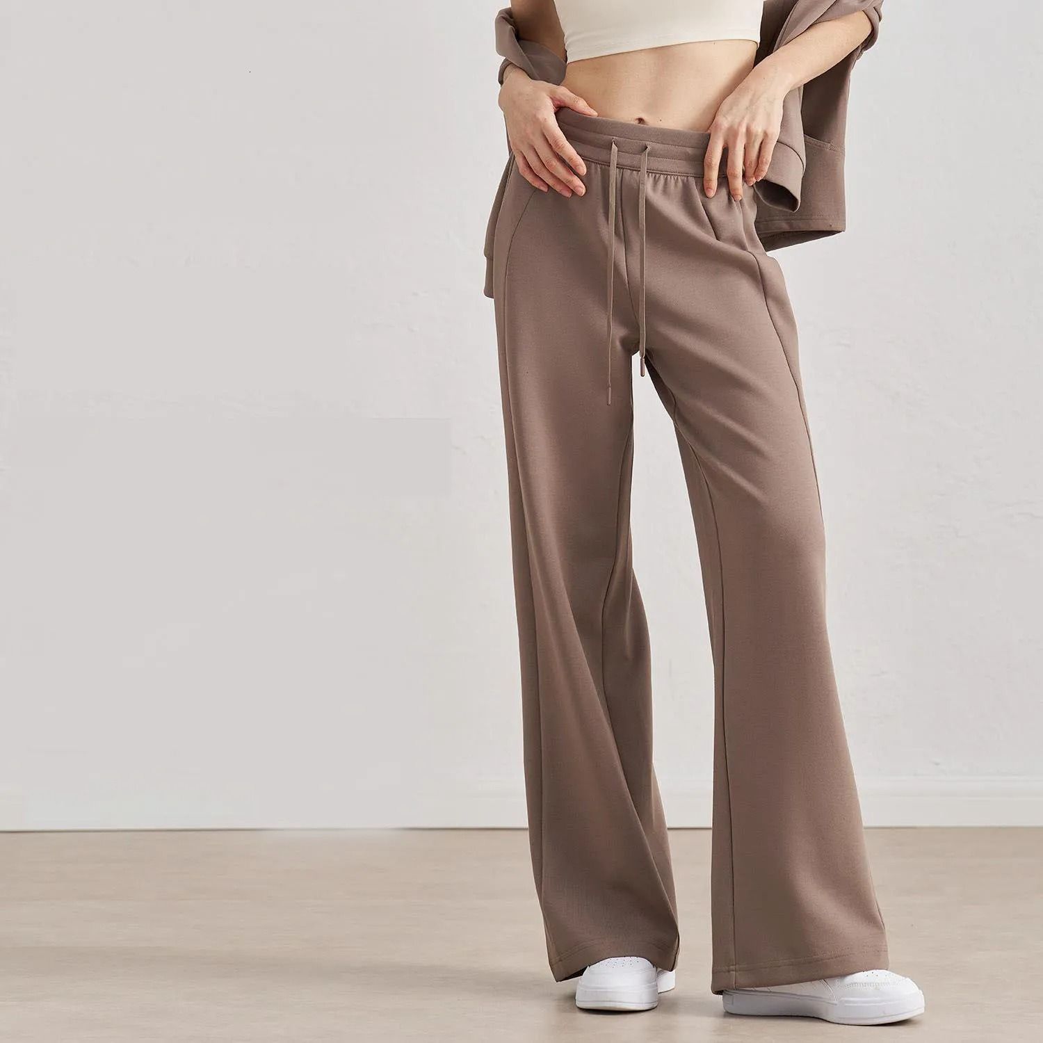 Women High Waist Yoga Pant Straight Leg Wide Leg Loose Sweatpants Soft Fabric Slimming Comfortable Casual Workout Pants