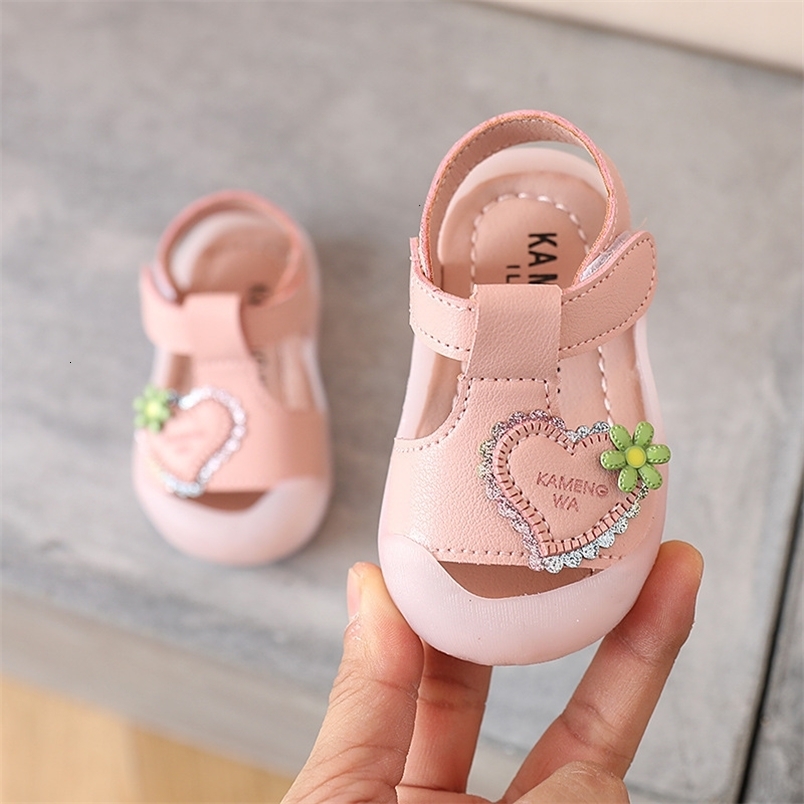 Sandals Infant Girls Sandals Summer Baby Shoes Cute Flower Princess Shoes Toddler Kid Children Sandal Soft Walking Shoes Girl F01282 230515