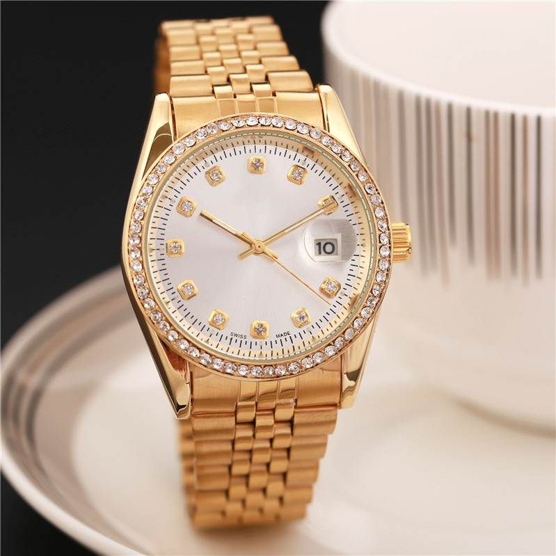AAA quality Automatic Mechanical Men's Fashion Full-Diamond Luxury Brand day date Watch Sport Quartz Ladies' day date Watch