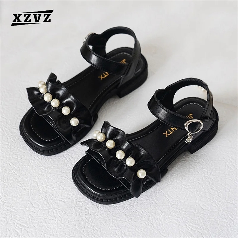 XZVZ Girls Sandals Fashion Girl Princess Shoes Non-slip Lightweight Summer Children's Sandals Soft Comfortable PU Upper Shoes 240118