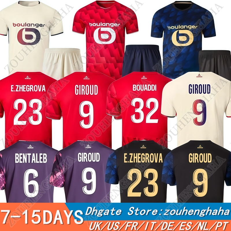 S-4XL 25 26 Maillot Lille Soccer Jerseys 2025 2026 LOSC Fourth Football Jersey Shirt Kit Home Away Third HARALDSSON Men Kids Kit GIROUD J DAVID ZHEGROVA ANGEL YAZICI