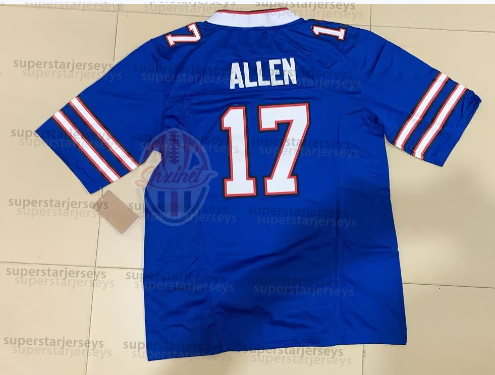 Custom Football Jersey Allen17 Milano Diggs Miller Coleman Bosa Shakir Hamlin Kincaid Dawkins Cook Johnson Any Name and Number Mens Womens Youth