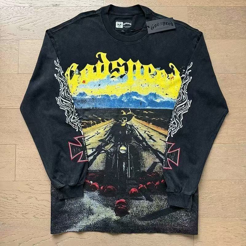 Designer Godsspeedes long t shirt Shirts fashion classics graphic tee tshirt mens clothes loose hip hop rock womens high-quality Long sleeves shirt size s-xl