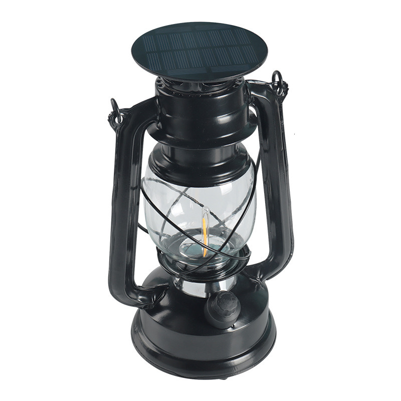 The new solar-powered horse lantern, an antique outdoor camping lamp with a data cable and a classical iron shell lighting lamp ddmytues