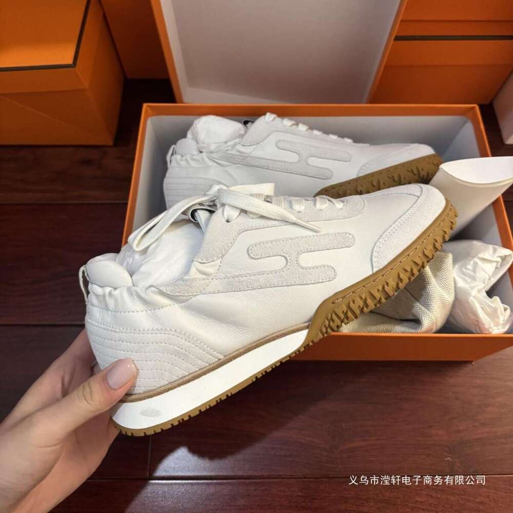 H Brand New JET Series Genuine Leather Flat White Forrest Gump Training Couple Sports Fashion Casual Shoes for Men and Women a2