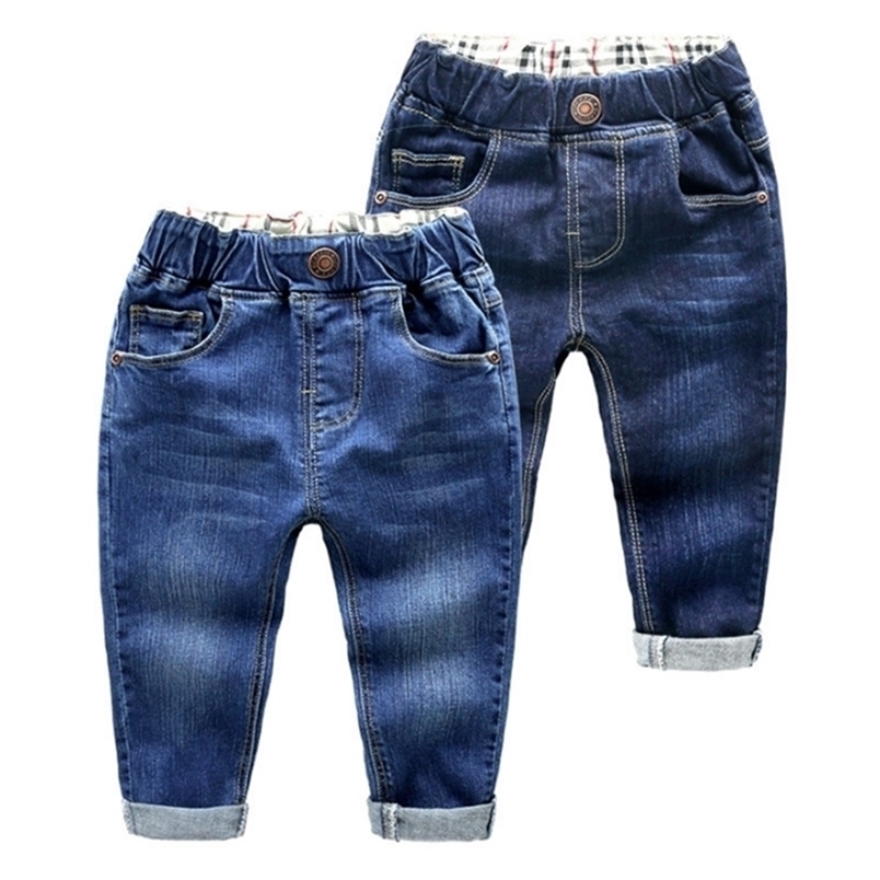 Jeans spring/autumn children's jeans casual elastic waist pure cotton denim children's pants 2-8 years 230406