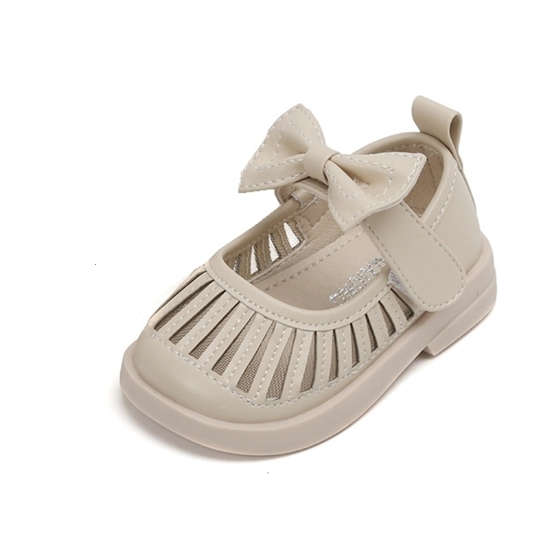 First Walkers 11.5-15cm Spring Shoes For 0-3Years Toddler Girls Solid Hollow Fashion Leather Shoes For Baby Birthday Wedding Party 230314