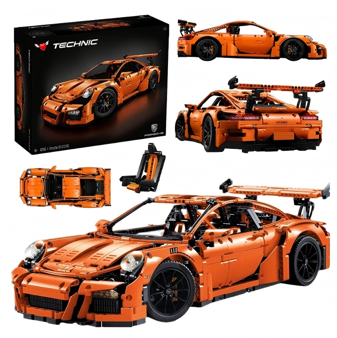 100% original leg0 42056 leg0 P0rsche 911 GT3 sports car building block mechanical group racing car model high difficulty boy toy model 2700+pcs blocks