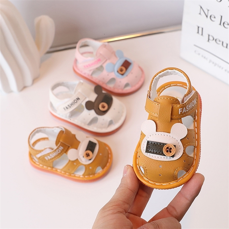 First Walkers Male Baby Sandals Summer Casual Breathable Female Baby Shoes 0-1-2 Years Old Non-slip Baby Soft Bottom Toddler Shoes 230314