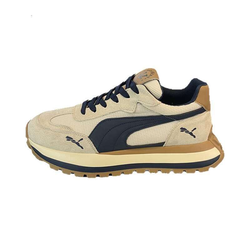 Men's 2025 Spring New Thick-Soled Mesh Breathable Lightweight Soft-Soled Fashion Dad Shoes Casual Sneakers ab