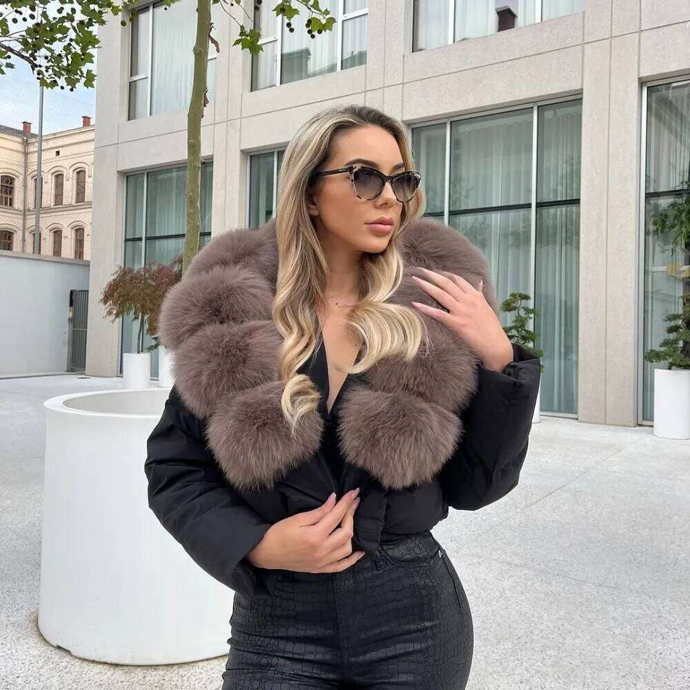 OFTBUY 90% White Duck Down Jacket Autumn Winter Clothing Female Parkas Big Natural Fox Fur Women Feather Short Puffer Coat 123
