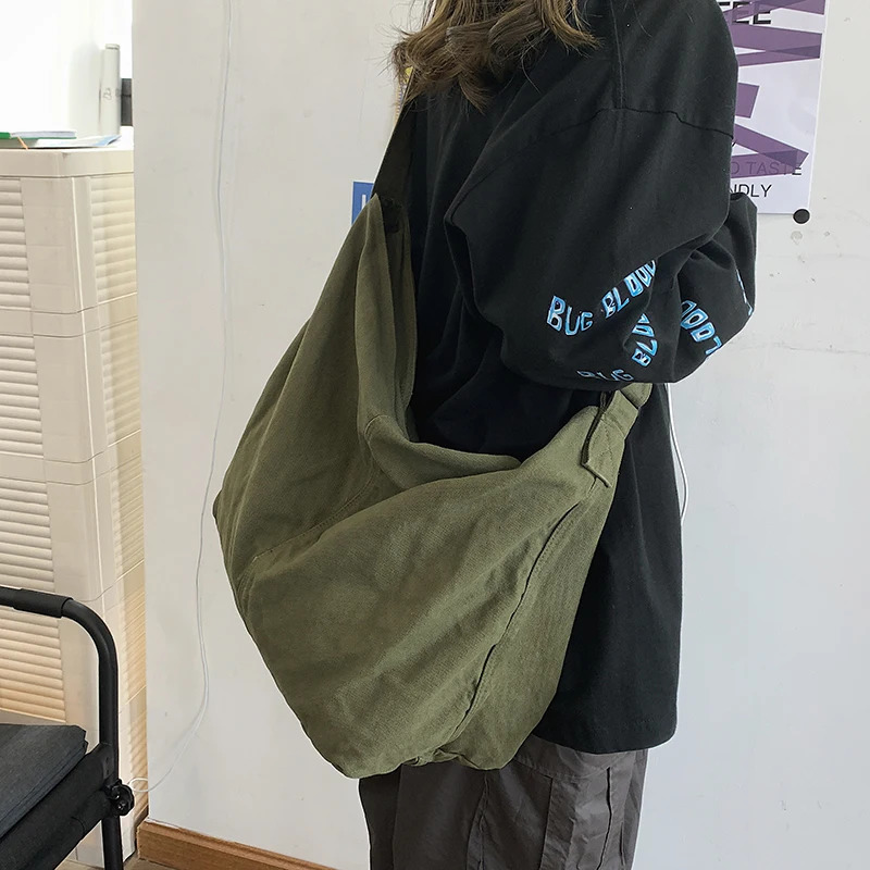 HOCODO Bags for Women Canvas Shoulder Bag Fashion Large Capacity Handbags Female Casual Travel Bags Soft Crossbody Bags 251010