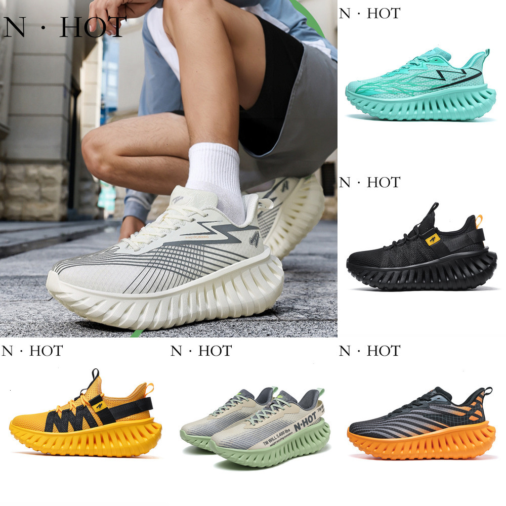 NHOT Designer Luxury Couple Blade Sole Shock-absorbing Ultra Light Racing Shoes Outdoor Marathon Men's Running Shoes Wear-resistant Casual Shoes 