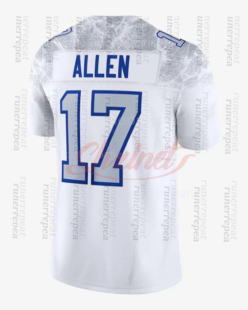 Custom Josh 17 Allen 2025-26 Rivalries Football Jerseys Joey Bosa Gabriel Davis Miller James Cook Terrel Bernard Rasul Douglas Dawson