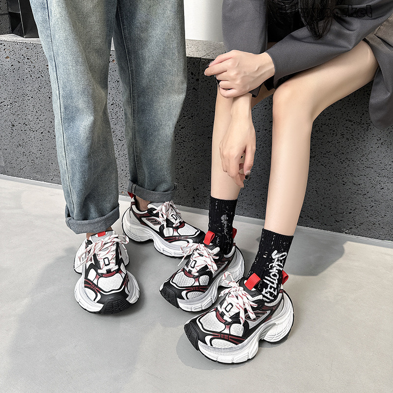 10XL Thick-Soled Dad Shoes for Women 2025 Autumn New Couple Korean Style Versatile Lightweight Non-Slip Casual Sneakers Trend ddmymarket