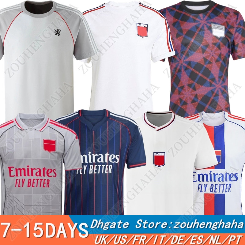 Special Lyon Maillot 2025 75-Year Anniversary Kit Soccer JerseyS 25 26 Olympique Lyonnais DEMBELE CAQUERET OL AOUAR BARCOLA CASTELLO JR football shirts