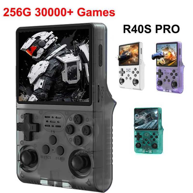 R40s Pro Handheld Retro Gaming Console 35Inch Screen Pocket Game Player 256GB Builtin 30000 Retro Games for Xmas gift Z250928