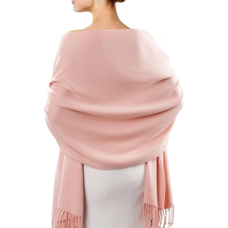 T1905 New Autumn/Winter Warm Shawl/Scarf, Perfect for Bridesmaids, Weddings, Parties, and Formal Occasions; Thick, Solid Color Design